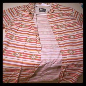 Tribal print long sleeve shirt